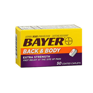 Bayer, Bayer Asprin Extra Strength Back & Body Pain Reliever, 50 tabs
