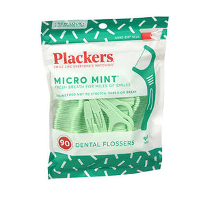 Plackers, Plackers Micro Mint Dental Flossers, 90 Each